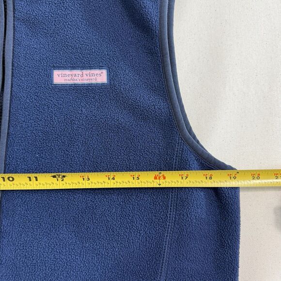Vineyard Vines Sweater Mens XS Blue Fleece Full Zip Florida Sleeveless - Picture 7 of 10